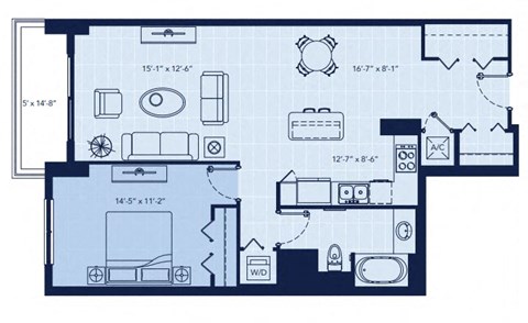 a blueprint of a floor plan of a house at Regatta at New River, Fort Lauderdale, FL